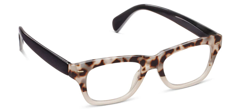 Cold Brew Glasses Gray Tortoise. The color-blocked dip on the front is accentuated by solid temples and eye-catching gold pins in these Cold Brew frames. When you step out, the streets will be buzzing.