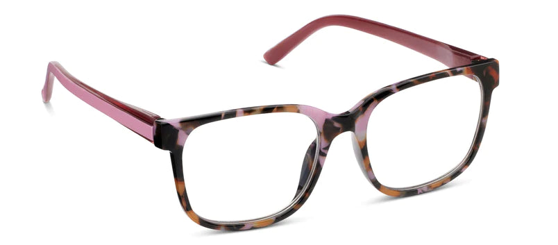 Sycamore Glasses Pink Botanico. Show up and show out in Sycamore with pink botanico fronts with a matching pink finish on the temples. The details of these frames exude boldness and sophistication.