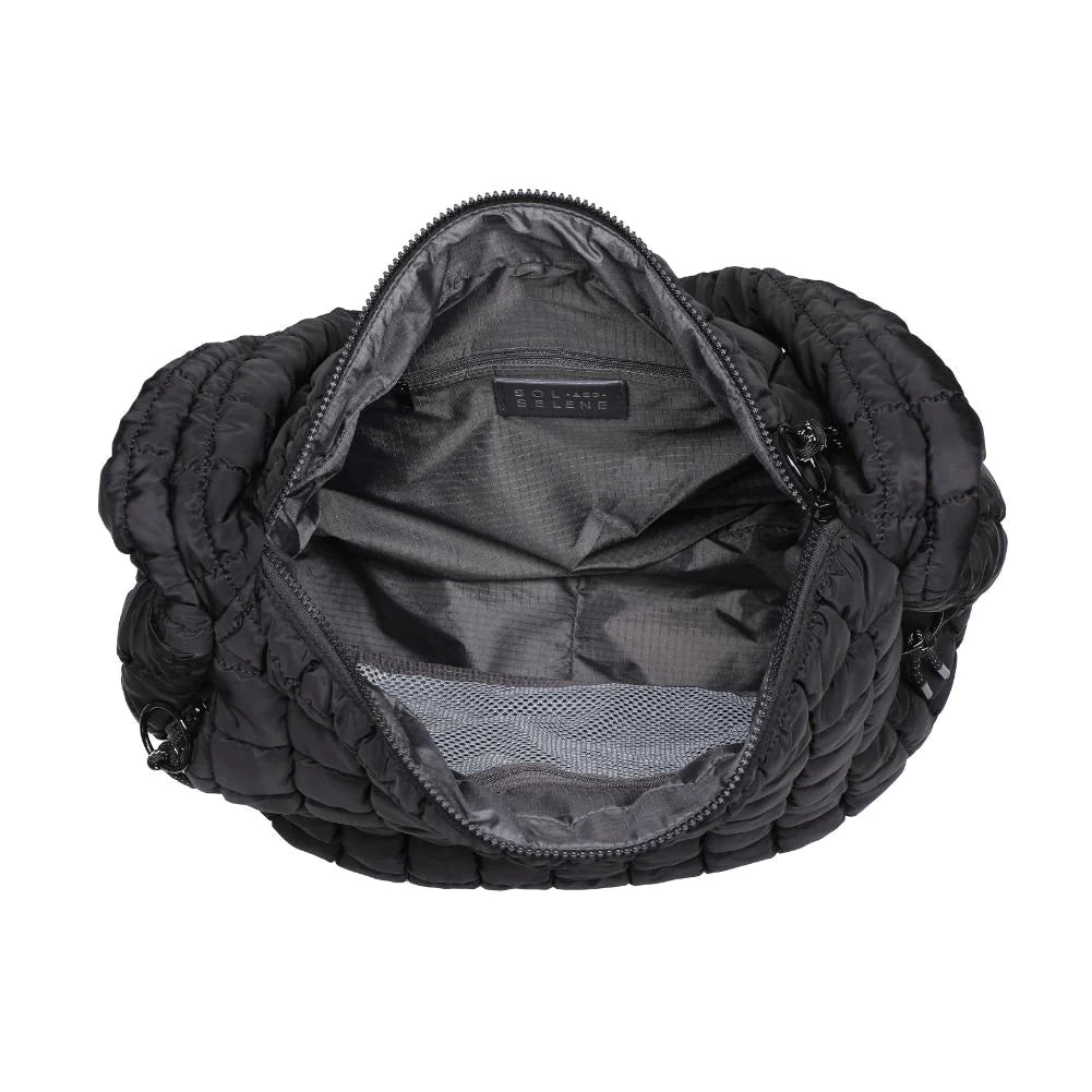 Sol & Selene Revive Tote Black. Revive your style with the Revive Tote. Crafted with utmost attention to detail, this chic and versatile bag combines functionality with a trendy design. Elevate your look and carry all your essentials in style with this must-have bag.