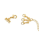 OMG blings Extension for Stacking Necklaces in Gold, clasp separated view