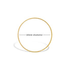 OMG blings 7pc Water Resistant Bangle Set in Gold, size diagram showing 65mm diameter