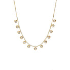 dainty gold necklace, crystal drop necklace, delicate gold chain, everyday gold necklace, layering necklace, minimalist gold jewelry, sparkling gold necklace, bezel stone necklace, feminine gold necklace, boutique jewelry necklace