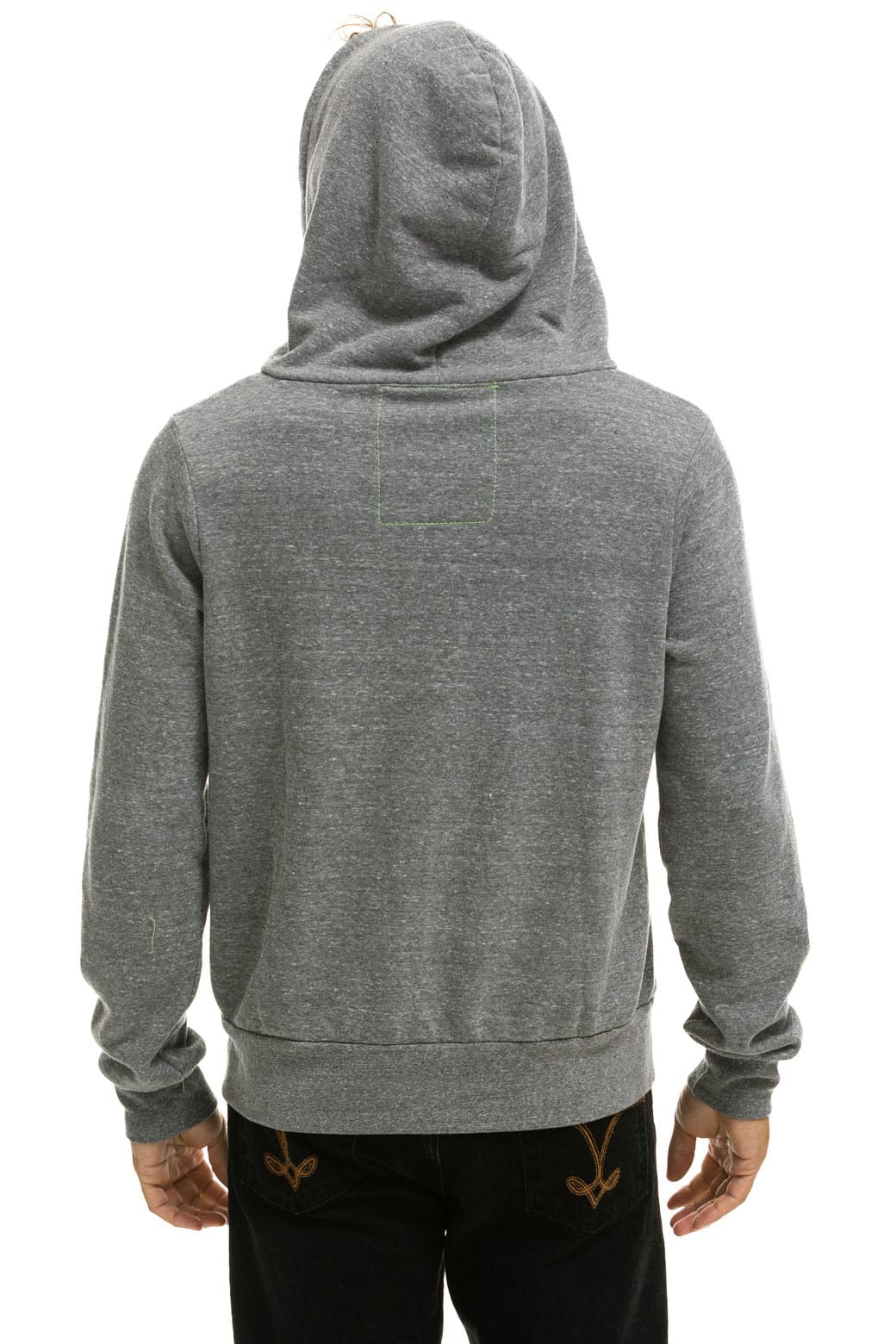 Aviator Nation 5 Stripe Zip Hoodie in Heather Grey
