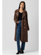 Blank NYC Faux Suede Trench in down to earth