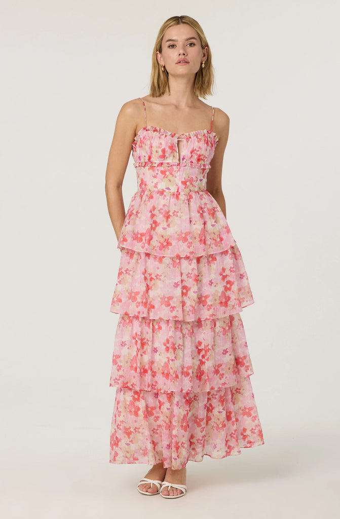 ASTR Vonessa Dress in Pink Floral