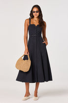 button front midi dress, belted midi dress, women’s midi dress, casual chic dress, everyday midi dress, flattering midi dress, work to weekend dress, summer midi dress, versatile women’s dress, tailored midi dress