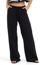 Relaxed linen wide leg pants with a lightweight feel and easy pull-on waistband.
