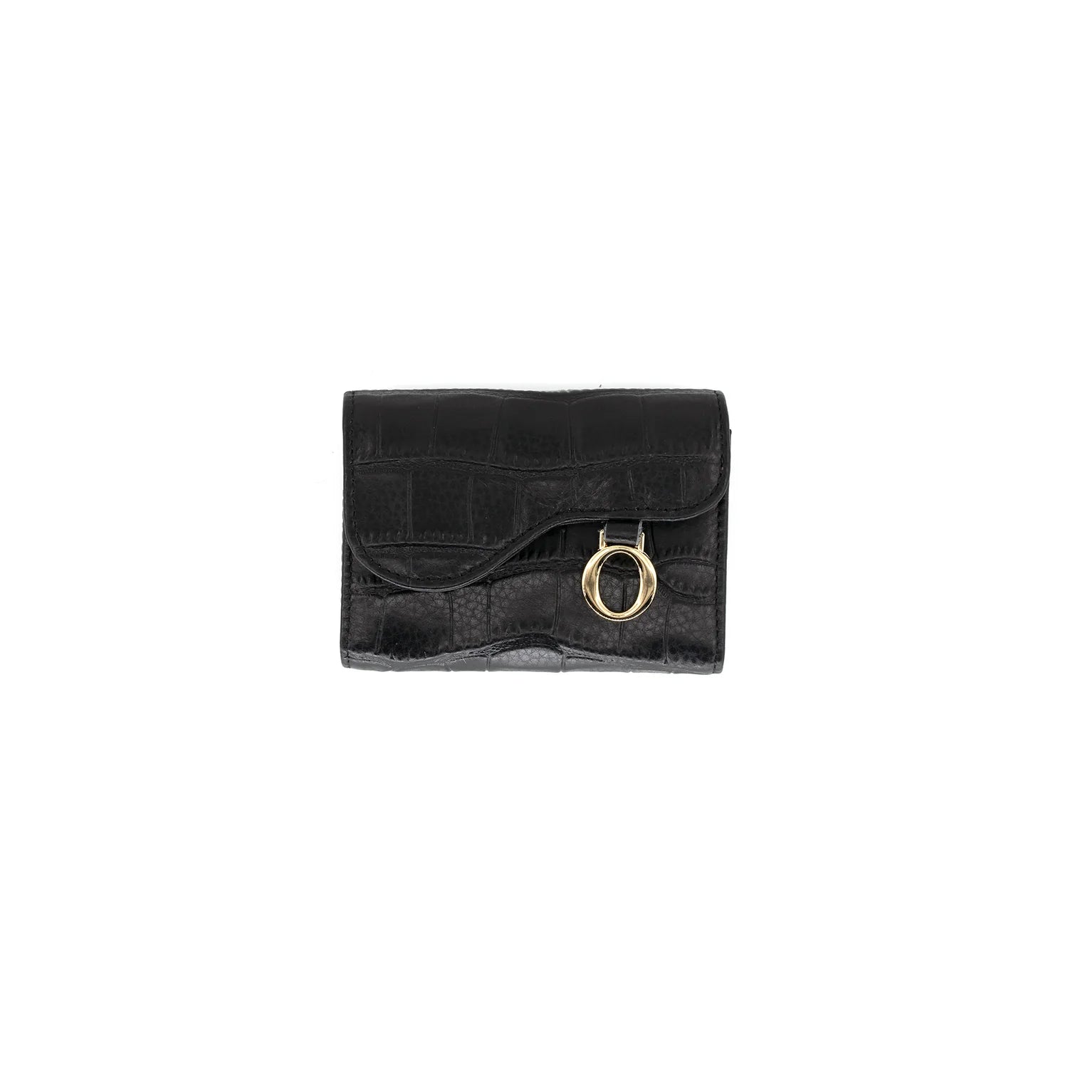 black leather wallet, croc embossed wallet, women’s card holder, small leather wallet, minimalist wallet women, gold hardware wallet, everyday essentials, giftable accessories