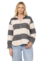 Vintage Havana button up stripe polo 