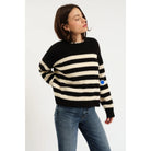 Carlylee Everyday Sweater in yellow and cream with a classic crew neckline and cozy knit design