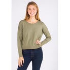 Basic Round Neck Pullover with a fitted silhouette, lightweight knit, classic round neckline, and clean front seam detailing.