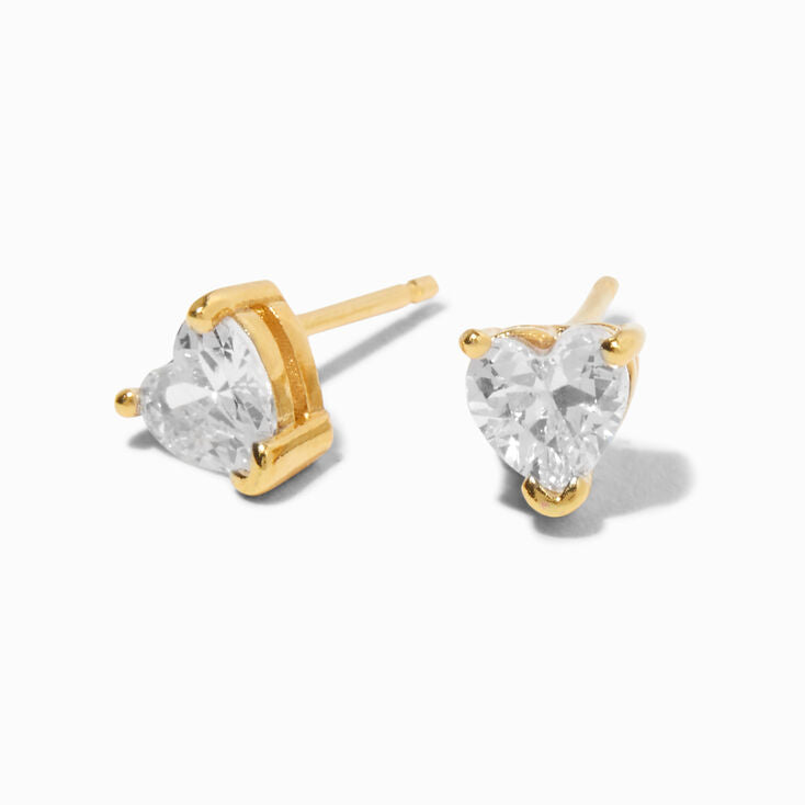 Diamond Heart Stud Earring 