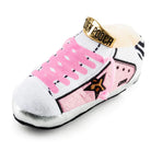 Golden Pooch Plush Dog Toy. This parody take on the iconic tennis shoe is not only jaw-dropping, it’s also drool-inducing! Just like the original, the plush white exterior is sure to become more authentic-looking with age. Unlike the original, this one features a delightful squeaker inside that will instantly make it a favorite with your furry fashionista!