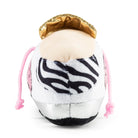 Golden Pooch Plush Dog Toy. This parody take on the iconic tennis shoe is not only jaw-dropping, it’s also drool-inducing! Just like the original, the plush white exterior is sure to become more authentic-looking with age. Unlike the original, this one features a delightful squeaker inside that will instantly make it a favorite with your furry fashionista!