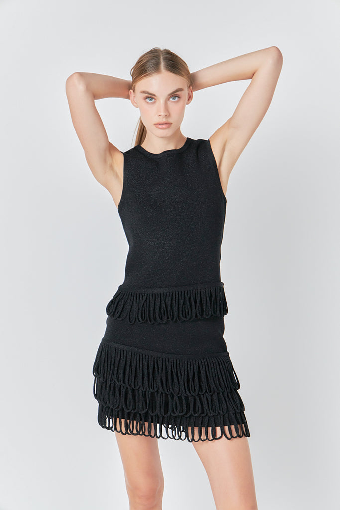 endless rose sweatr fringe tank
