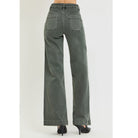High-Rise Wide-Leg Slant Pocket Pants featuring a flattering high-rise waist, relaxed full-length wide-leg silhouette, and functional slant pockets for a polished, modern look.