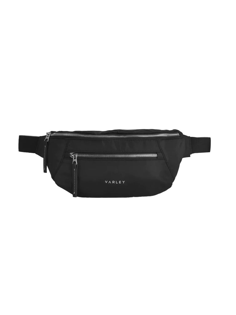 Varley Lasson Belt Bag Black. Carry your valuables in style with this refined belt bag which may be worn either at the waist or across the body.
