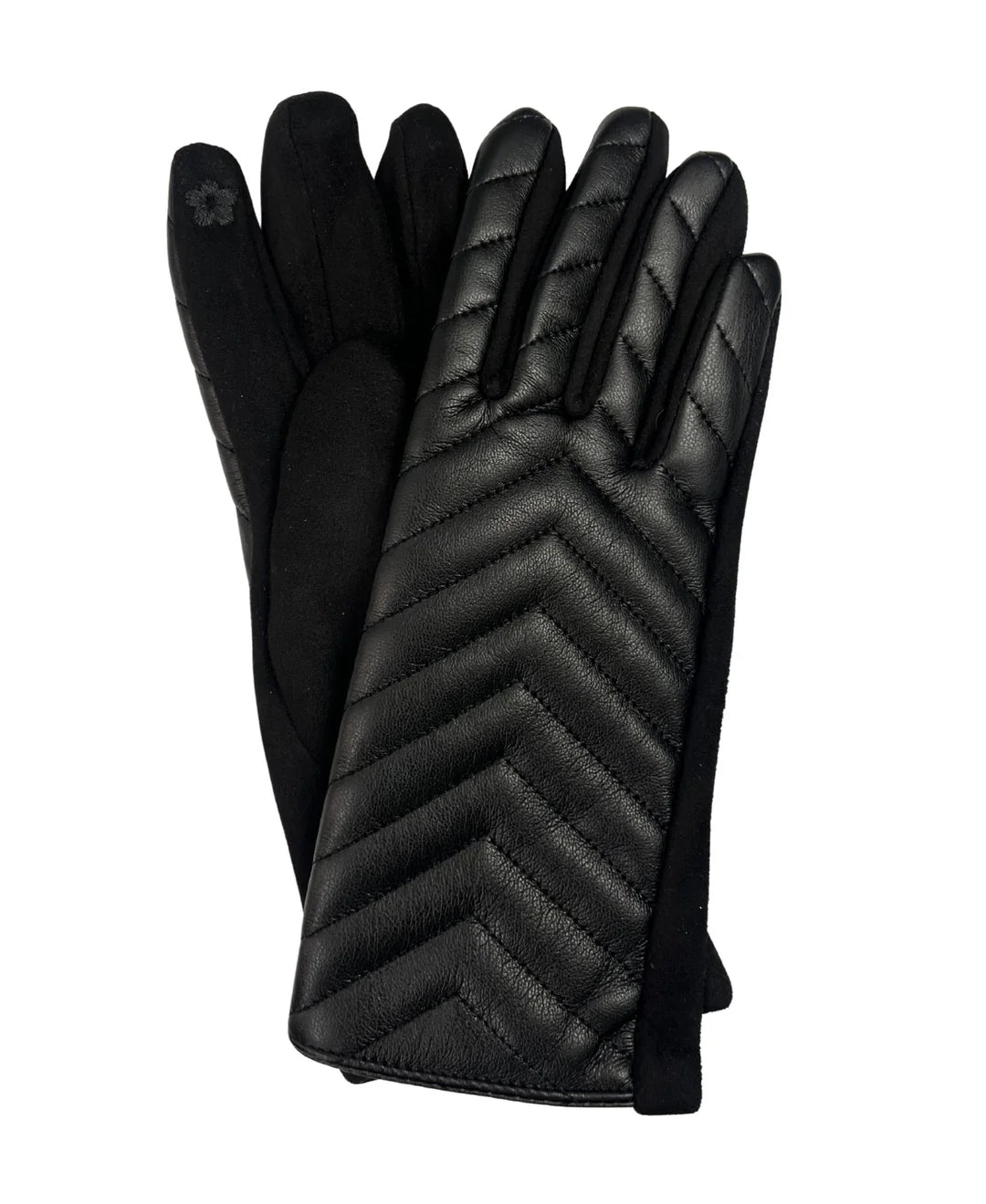 women’s gloves, quilted gloves, chevron gloves, winter accessories, cold weather gloves, chic gloves, cozy winter style, Whim accessories, stylish gloves, trendy gloves