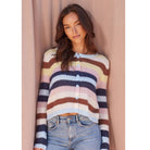 Multi Striped Sweater Cardigan-EC11661-ILLA ILLA