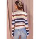 Multi Striped Sweater Cardigan-EC11661-ILLA ILLA
