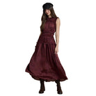 Plaid Ruffle Trim Smocked Maxi Dress-RAISONNEL-EC13572