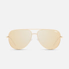 Quay High Key Polarized Gold. Keep it High Key with these bestselling aviators designed to flatter every face shape and size. This fan fave features a flat, polarized oversized lens that perfectly balances weight and durability.