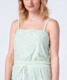 PJ Salvage Terry Topics Tank Key Lime. Star fish print and a key lime shade set the tone for a fun summer, this tank has removable bra straps for a tube top look and is made of super soft terry.