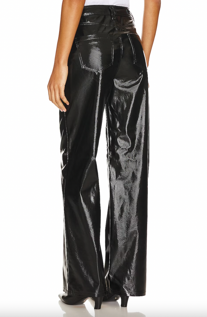 Blank NYC Coated Pant Black. These coated pants have a shiny look that's somewhere between a faux and patent leather, perfect for making a statement this winter.