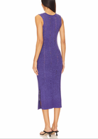 Steve Madden Amirah Sweater Dress Vintage Blue. Introduce some effortless style to your spring wardrobe with the Amirah Dress. This dropped stitch tank dress features open side slits for a breezy feel while still maintaining a bodycon fit.