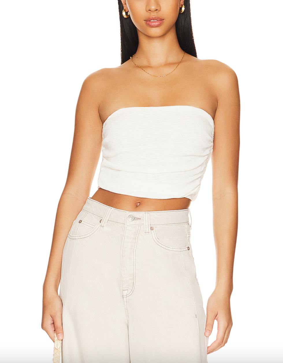 Free People Boulevard Tube White. Timeless in a tube silhouette, this classic top is a true staple in any wardrobe, throw it on with jeans or shorts for an effortlessly cute look.