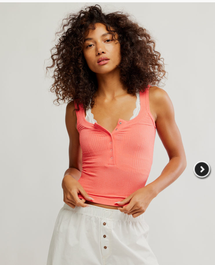 free people henley stretchy tank