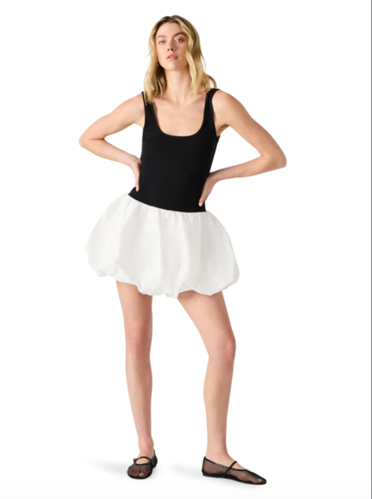 stevde madden linnea dress black and white