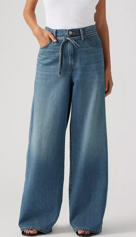 levis xl wide leg jeans in stop flaxing