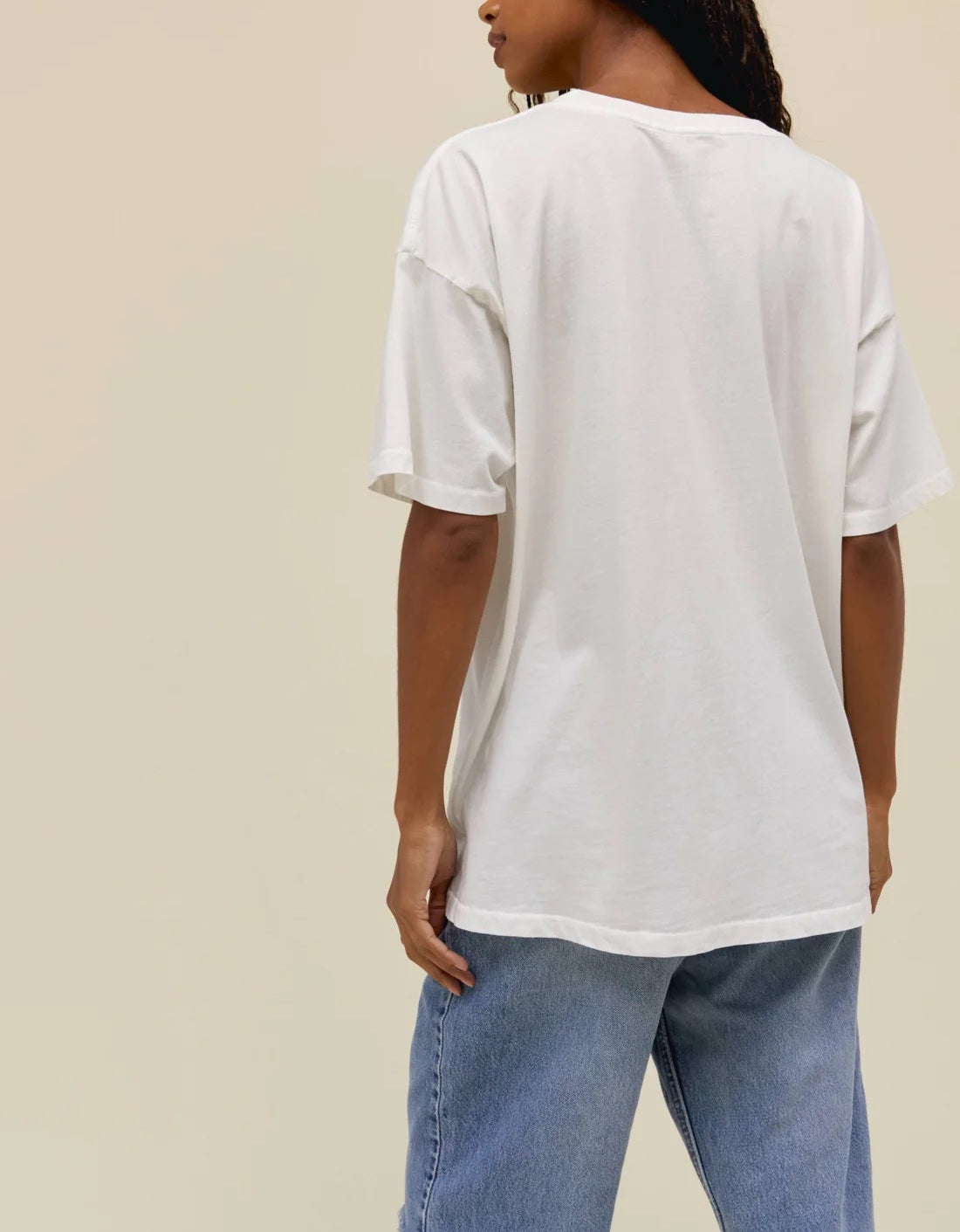Day Dreamer Time Waits For No One Tee Vintage White. Meant to feel like a true souvenir, featuring a cut and paste collage highlighting some of the Stones’ most signature symbols. Shouting out one of their best tracks ever recorded, this merch tee is marked with “Time Waits for No One."