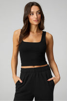 women’s tank top, square neck tank women, fitted tank top, everyday basics women, layering tank top, casual essentials women, sleeveless top women