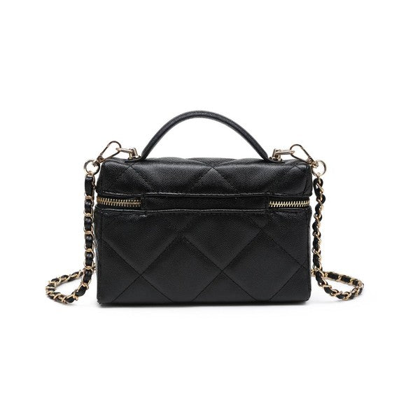 Urban Expressions Snow Crossbody Bag in Black, back view