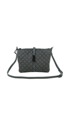 BC Handbags Rose Quilted Bag in Black, front view