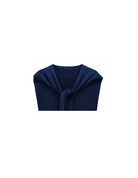 KW Fashion Cable Knit Shoulder Wrap in Navy, front view