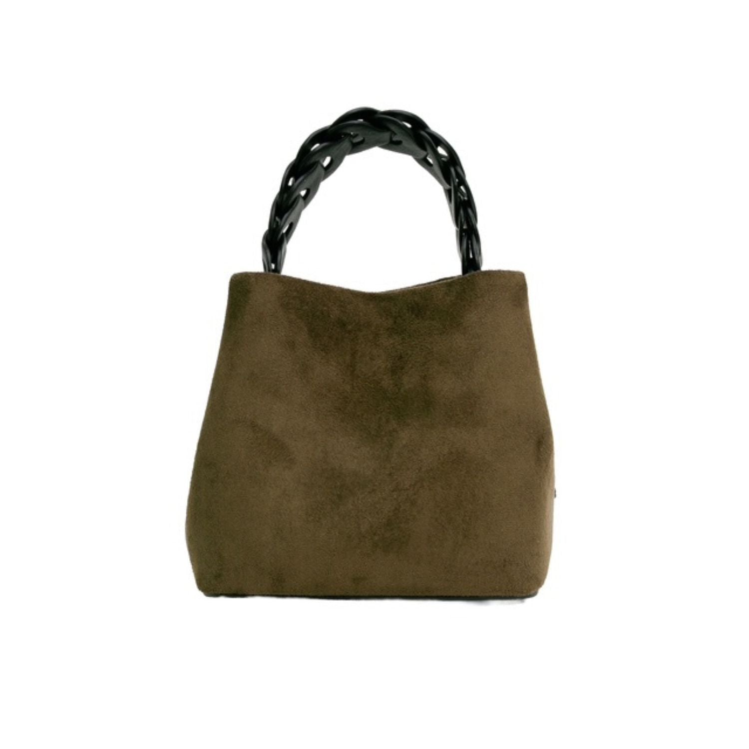 Woven Handle Suede Mini Bag-AK1295-Alexakoi