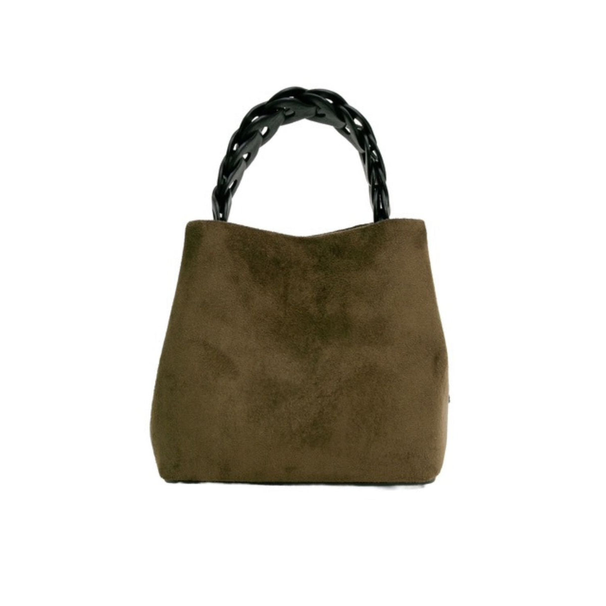 Woven Handle Suede Mini Bag-AK1295-Alexakoi