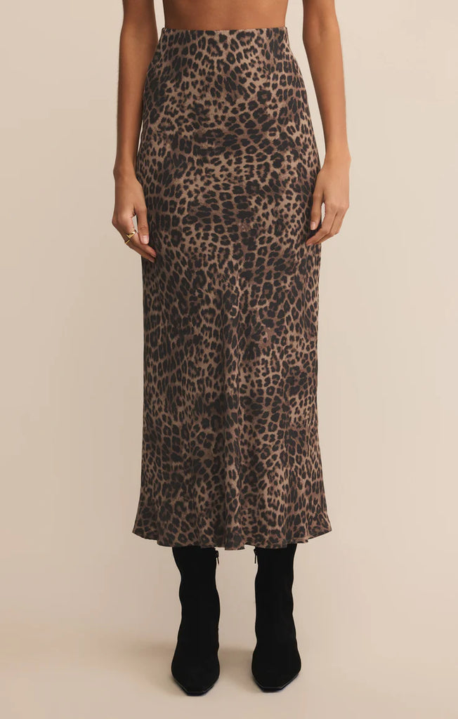 z supply izabel leopard skirt
