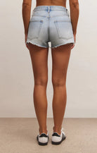 Z Supply Classic Hi Rise Denim Short Bleached Indigo. The Classic Hi-Rise Denim Short is cute and so comfortable, you'll reach for day after day. Pair with a fun graphic top or tank and you're good to go.