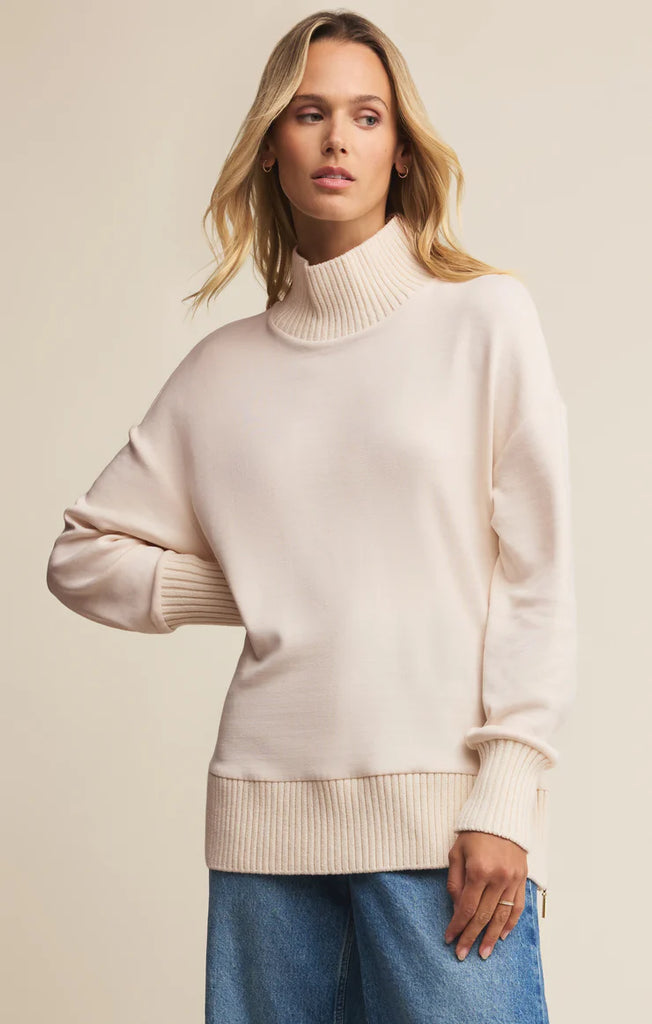 Z Supply Sable Rib Sweatshirt Turtleneck
Long sleeve relaxed fit