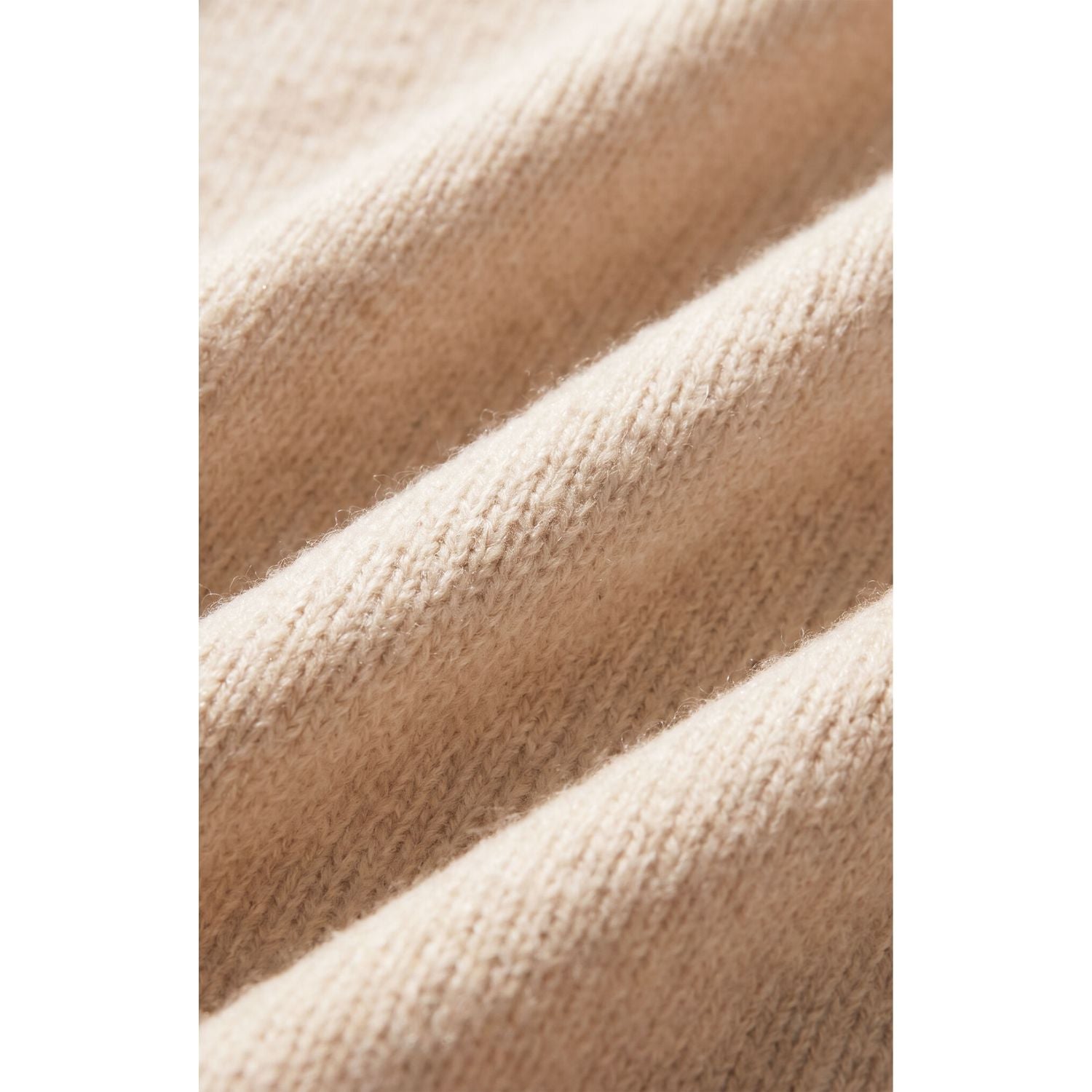 Chill Mode Sweater – Frosted Pearl, fluffy crewneck sweater with long sleeves and relaxed fit