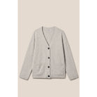Cozy Moment Cardigan with V-neckline, button front, long sleeves, and oversized patch pockets