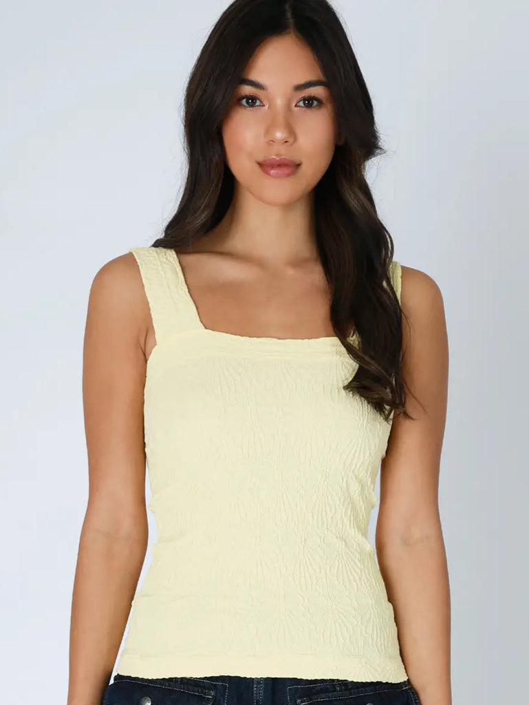 seamless textured lace tank
