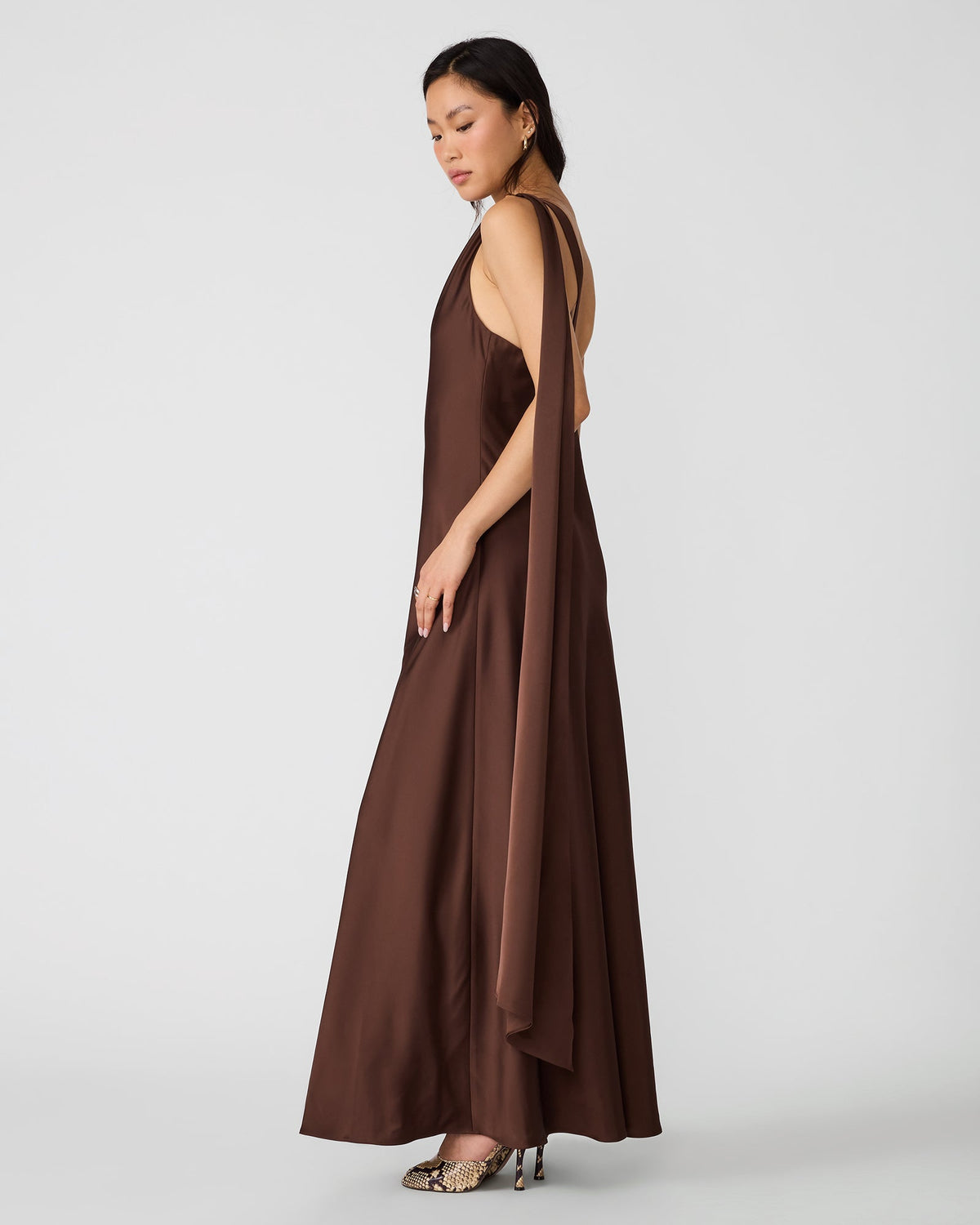 Steve Madden Aurorah Dress in Shaved Chocolate, side view