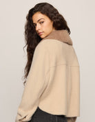Z Supply Peyton Jacket in Soft Ecru, back view