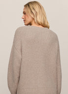 Z Supply Whitmore Cardigan in Light Khaki, back view
