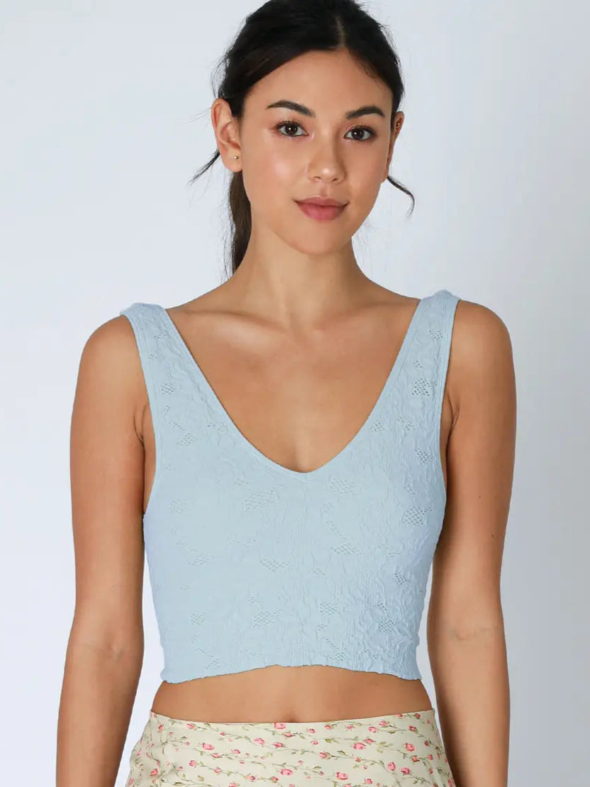 Niki Biki Lace V-Neck Tank Crocus Niki Biki Lace V-Neck Tank Crocus